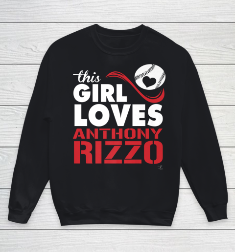 Anthony Rizzo Tshirt This Girl Loves Rizzo Baseball Youth Sweatshirt