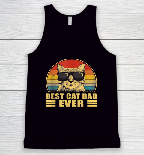 Best Cat Dad Ever Bump Fit Father's Day Gift Daddy Tank Top
