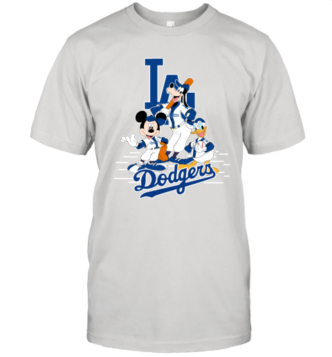 Los Angeles Dodgers Mickey Donald And Goofy Baseball Unisex Jersey Tee