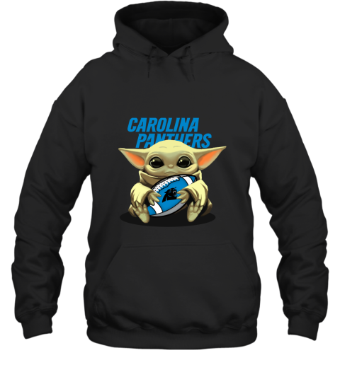 Baby Yoda Loves The Carolina Panthers Star Wars NFL Hoodie