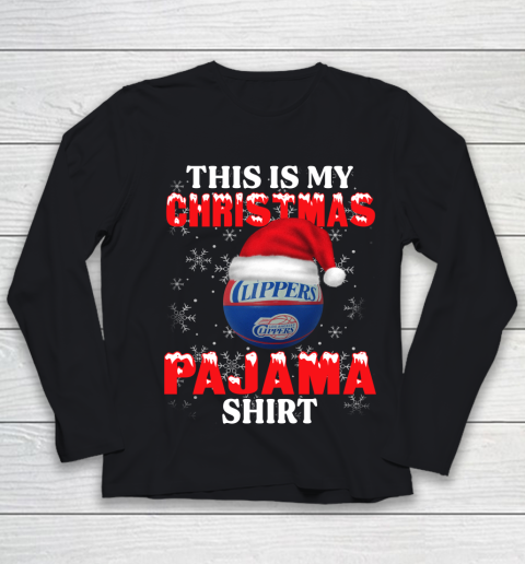 LA Clippers This Is My Christmas Pajama Shirt NBA Youth Long Sleeve
