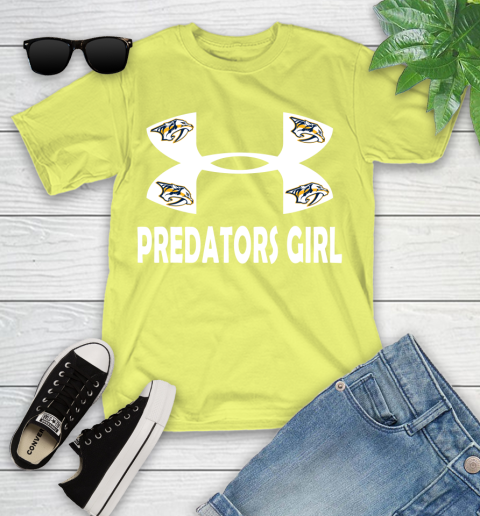 NHL Nashville Predators Girl Under Armour Hockey Sports Youth T-Shirt 10