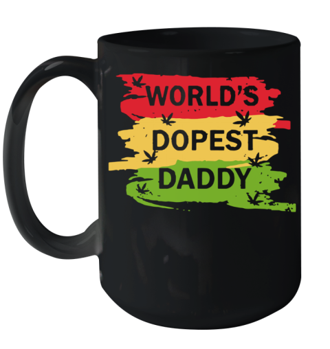 World's Dopest Daddy Cannabis Ceramic Mug 15oz
