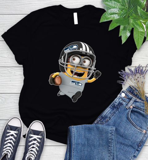 NFL Seattle Seahawks Minions Disney Football Sports Women's T-Shirt 2