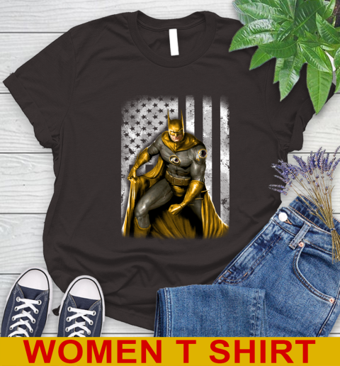 Washington Redskins NFL Football Batman DC American Flag Shirt Women's T-Shirt 9