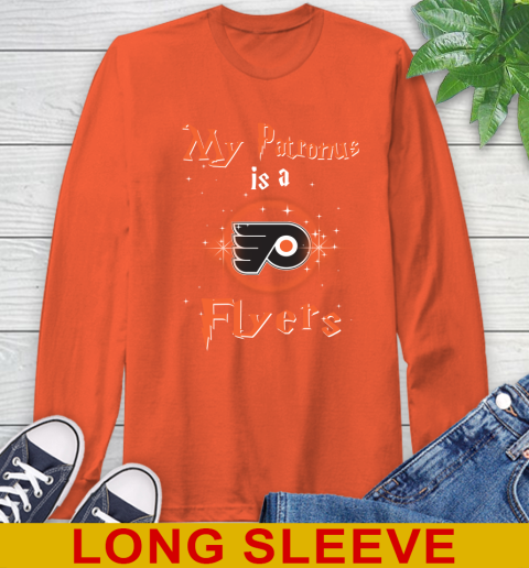 NHL Hockey Harry Potter My Patronus Is A Philadelphia Flyers Long Sleeve T-Shirt 4