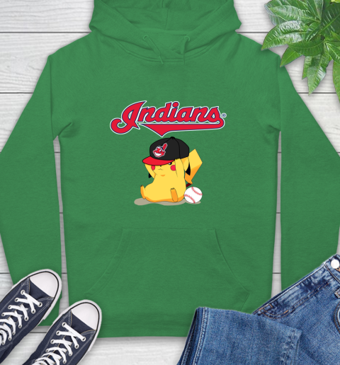 MLB Pikachu Baseball Sports Cleveland Indians Hoodie 8