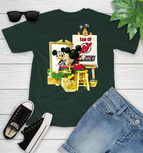 NHL Hockey New Jersey Devils Mickey Drawing Shirt 97