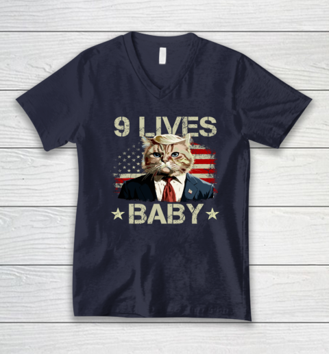 9 Lives Baby Trump V-Neck T-Shirt 2