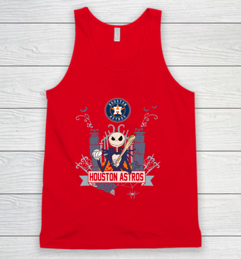 MLB Houston Astros Baseball Jack Skellington Halloween Tank Top 5