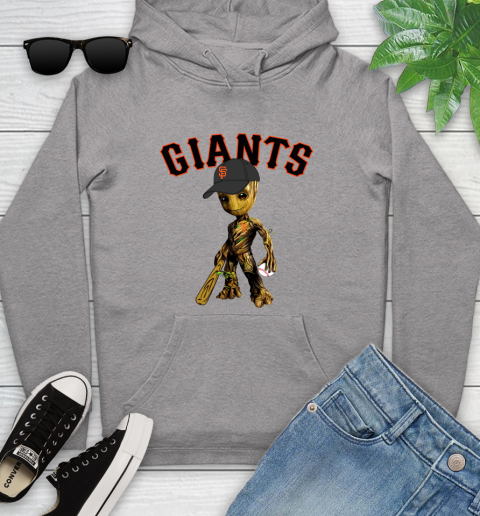 MLB San Francisco Giants Groot Guardians Of The Galaxy Baseball Youth Hoodie 6