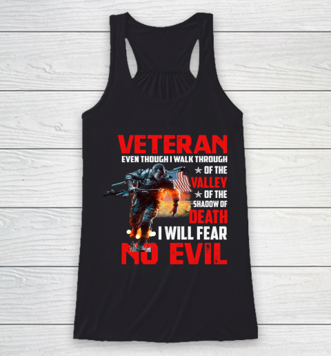 Veteran Shirt  Fear No Evil Racerback Tank