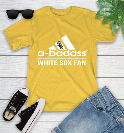 MLB A Badass Chicago White Sox Fan Adidas Baseball Sports Youth T-Shirt 10