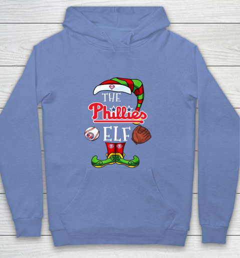 Philadelphia Phillies Christmas ELF Funny MLB Youth Hoodie 8