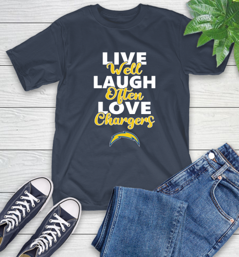 NFL Football Los Angeles Chargers Live Well Laugh Often Love Shirt T-Shirt 3
