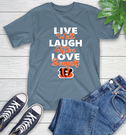 NFL Football Cincinnati Bengals Live Well Laugh Often Love Shirt T-Shirt 9