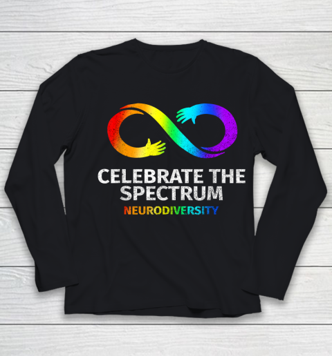 Neurodiversity Celebrate Spectrum Infinity Autism Awareness Youth Long Sleeve