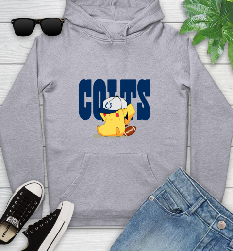 NFL Pikachu Football Sports Indianapolis Colts Youth Hoodie 6