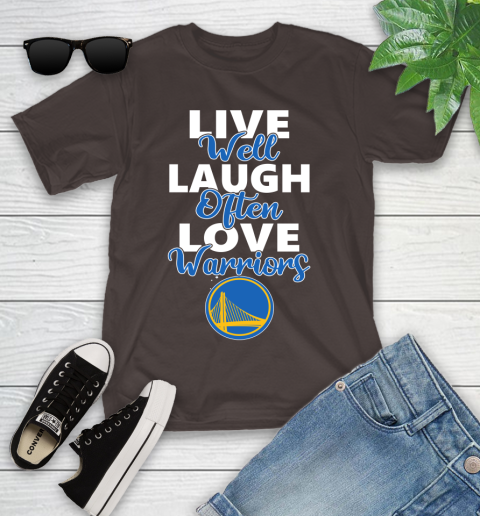 NBA Basketball Golden State Warriors Live Well Laugh Often Love Shirt Youth T-Shirt 6