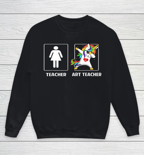 Art Teacher Unicorn Dabbing Funny T Shirt Gifts Dab Dabs Youth Sweatshirt