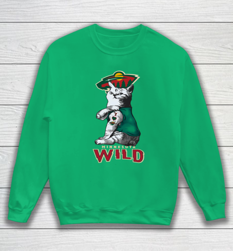 NHL My Cat Loves Minnesota Wild Hockey Sweatshirt 5