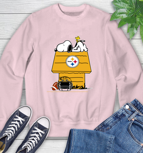 Pittsburgh Steelers NFL Football Snoopy Woodstock The Peanuts Movie Sweatshirt 9