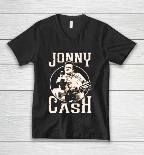 Johnny Cash Vintage V-Neck T-Shirt