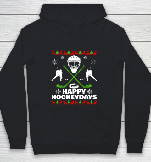 Happy Hockeydays Hockey Christmas Xmas Gift Youth Hoodie