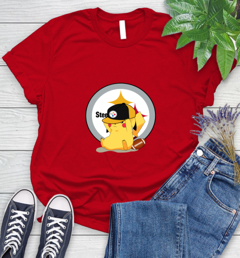 NFL Pikachu Football Sports Pittsburgh Steelers Women's T-Shirt 9
