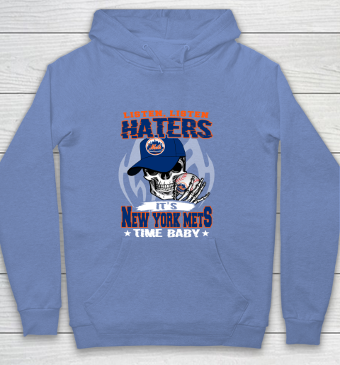 Listen Haters It is METS Time Baby MLB Youth Hoodie 8