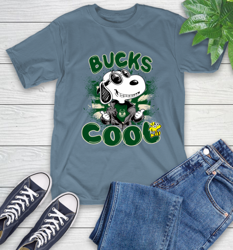 NBA Basketball Milwaukee Bucks Cool Snoopy Shirt T-Shirt 9