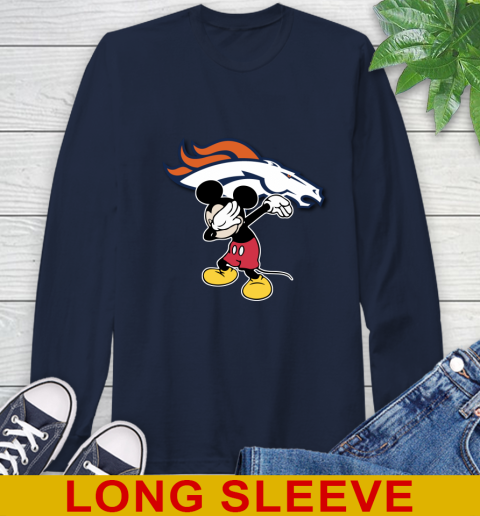 Denver Broncos NFL Football Dabbing Mickey Disney Sports Long Sleeve T-Shirt 4