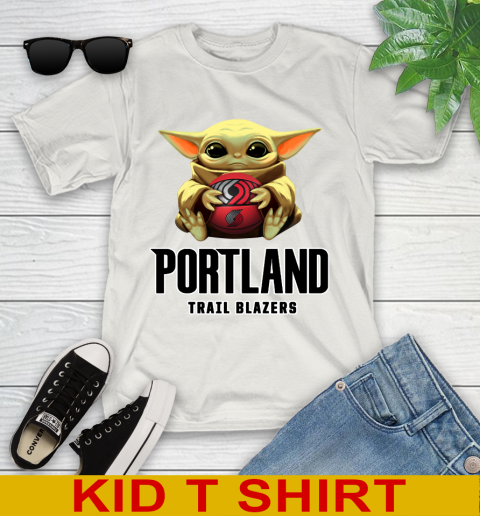 NBA Basketball Portland Trail Blazers Star Wars Baby Yoda Shirt 112
