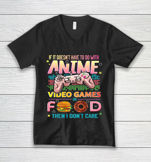 Anime Video Games Food Anime Lovers Gifts Idea Girls Boys V-Neck T-Shirt