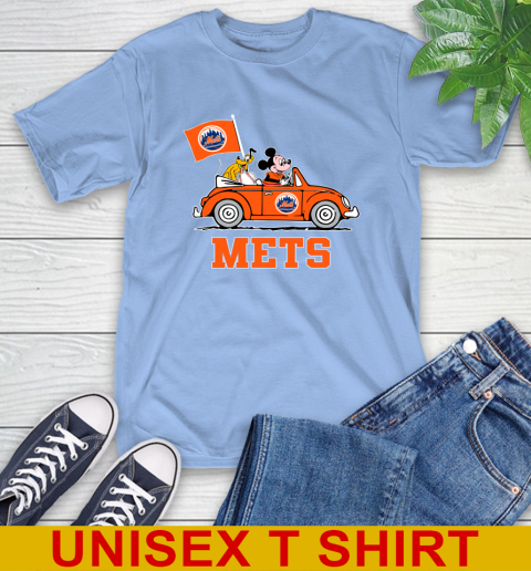 MLB Baseball New York Mets Pluto Mickey Driving Disney Shirt T-Shirt 11