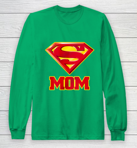 Super Mom Superman Logo Long Sleeve T-Shirt 7