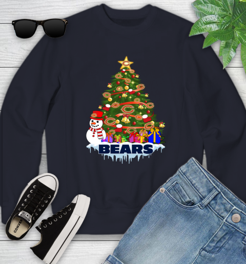 Chicago Bears Merry Christmas NFL Football Sports Youth Sweatshirt 3