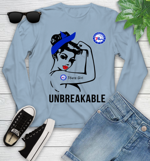 NBA Philadelphia 76ers Girl Unbreakable Basketball Sports Youth Long Sleeve 6
