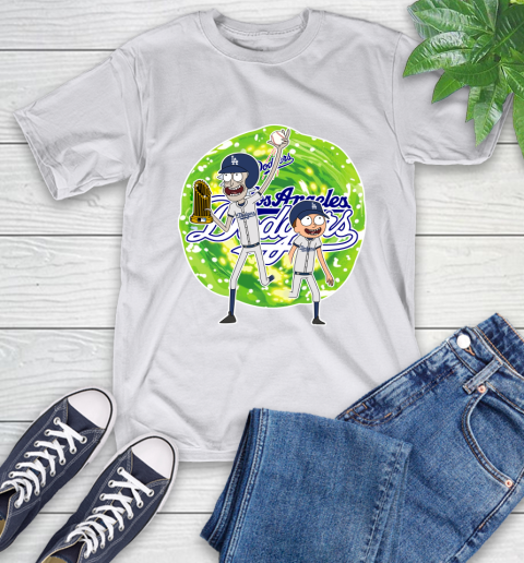 MLB Los Angeles Dodgers Rick And Morty Commissioner's Trophy Baseball Sports T-Shirt 12