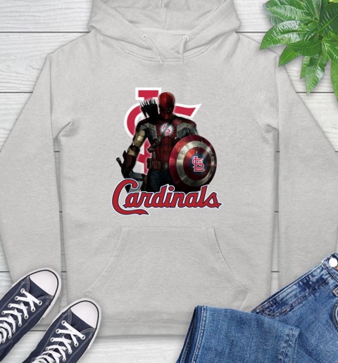 MLB Captain America Thor Spider Man Hawkeye Avengers Endgame Baseball St.Louis Cardinals Hoodie