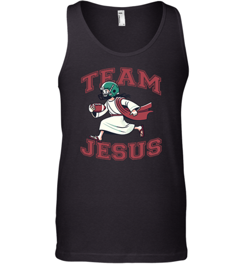Team Jesus Football Lover Christian Faith Bible Tank Top