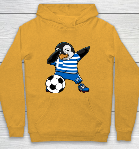Dabbing Penguin Greece Soccer Fans Jersey Football Lovers Hoodie 2