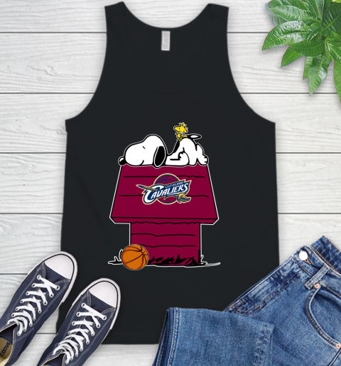 Cleveland Cavaliers NBA Basketball Snoopy Woodstock The Peanuts Movie Tank Top 2