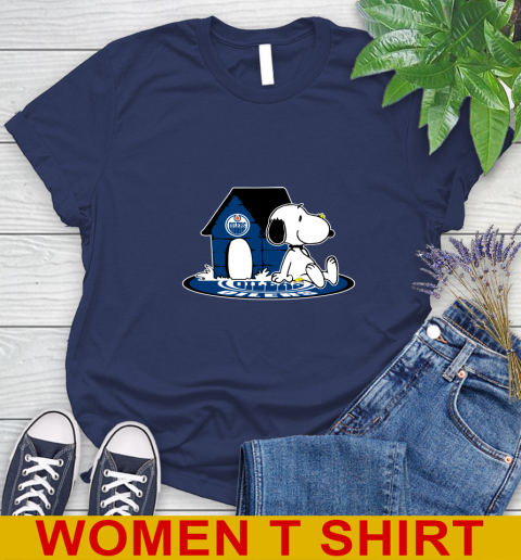NHL Hockey Edmonton Oilers Snoopy The Peanuts Movie Shirt Women's T-Shirt 12