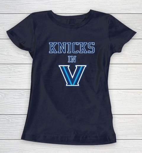 New York Knicks In V Villanova Wildcats Women's T-Shirt 2
