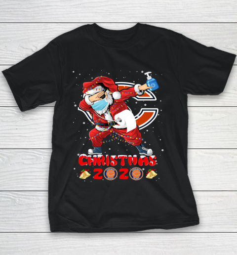 Chicago Bears Funny Santa Claus Dabbing Christmas 2020 NFL Youth T-Shirt