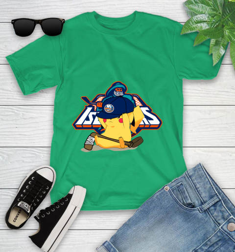 NHL Pikachu Hockey Sports New York Islanders Youth T-Shirt 6