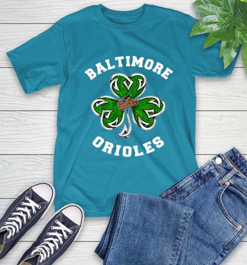 MLB Baltimore Orioles Three Leaf Clover St Patrick's Day Baseball Sports T-Shirt 9