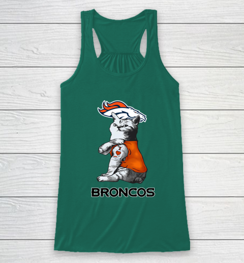 NFL Football My Cat Loves Denver Broncos Racerback Tank 5