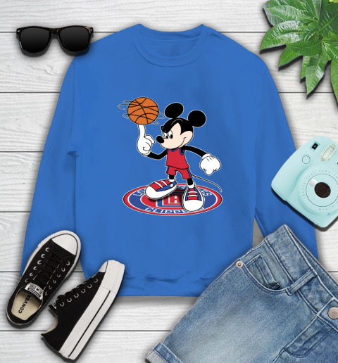 NBA Basketball LA Clippers Cheerful Mickey Disney Shirt Sweatshirt 9